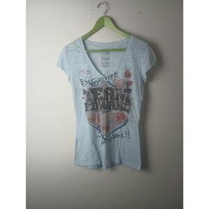 Vintage Y2K Twilight Saga Graphic T-Shirt Burn Out Team Edward Fitted Large